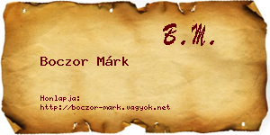 Boczor Márk névjegykártya